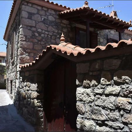 Wood And Stone In The Path Of Lava Villa Antissa Exterior foto